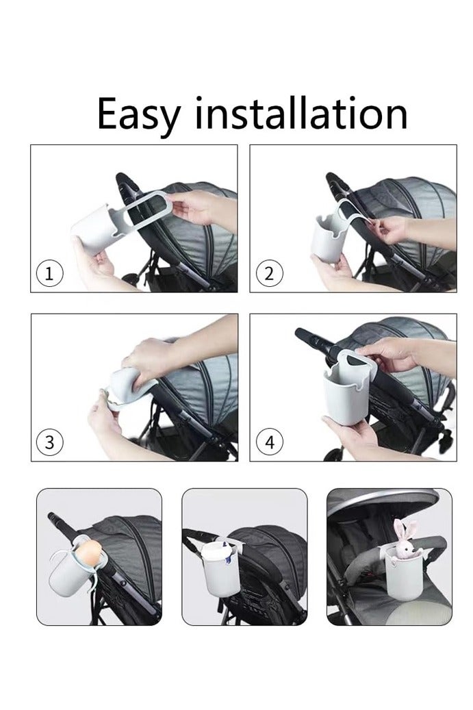 2PCS Stroller Cup Holder, Bike Water Bottle Holder,Removable Bottle Holder, Outdoor Universal Portable Cup Holder for Bicycle - Image 3